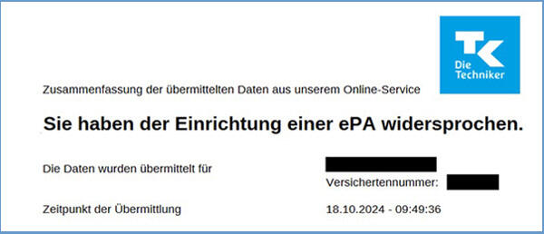 erfolgreicher Widerspruch gegen die ePA-Nutzung  